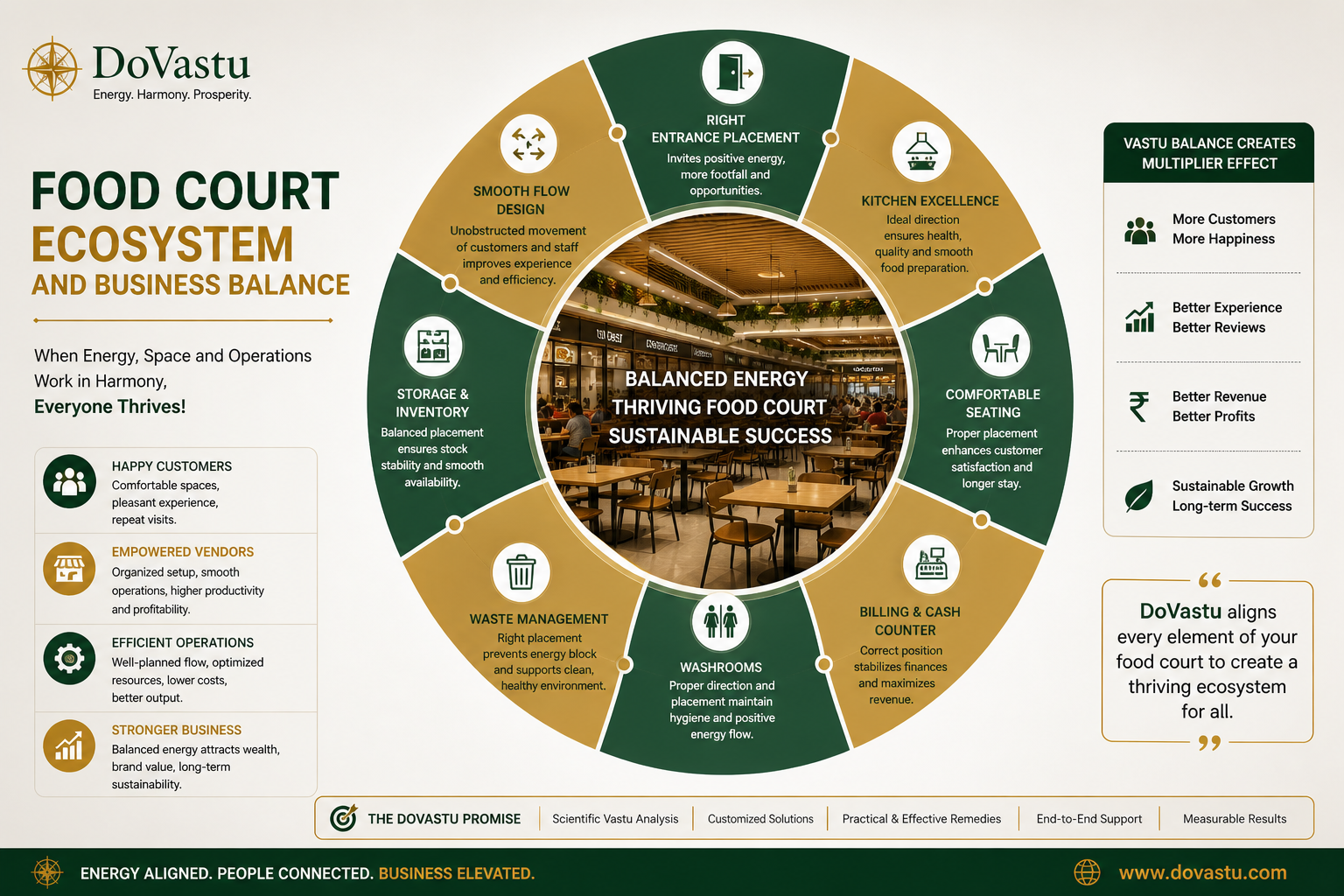 Vastu principles for thriving food courts